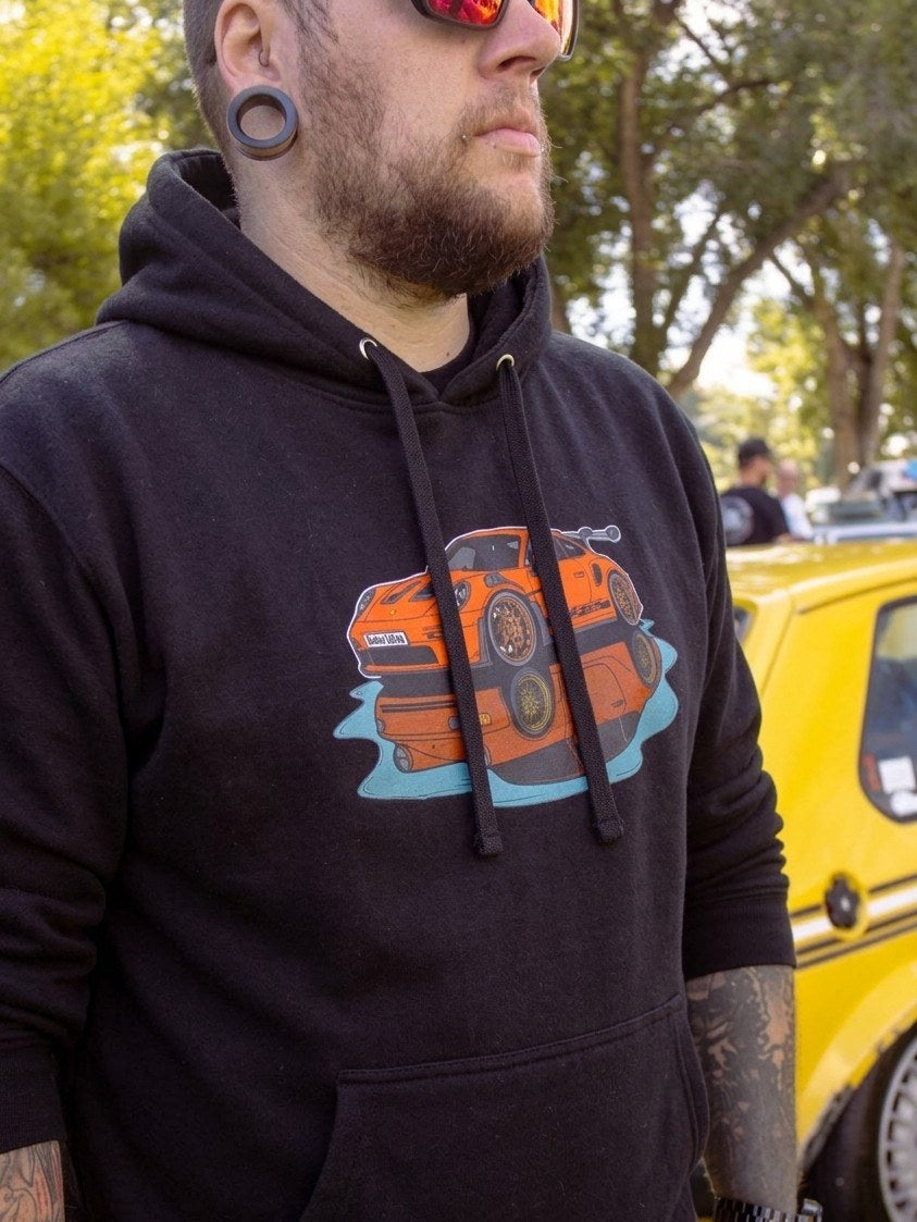 Porsche Puddle Hoodie - back print