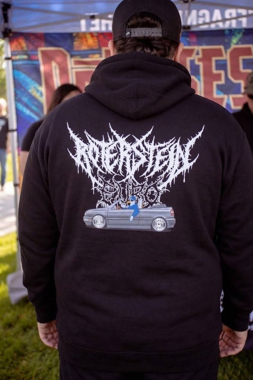 Black Metal Cabrio Hoodie - back print