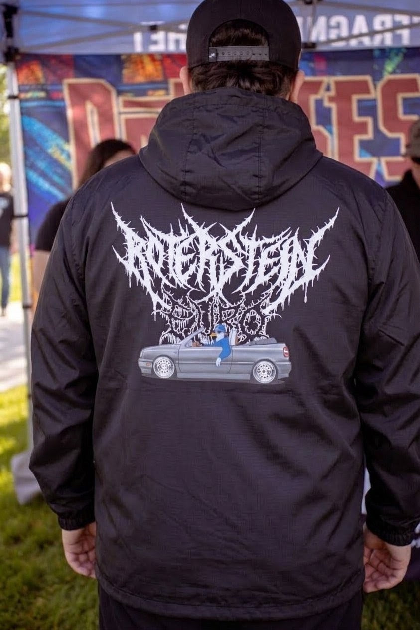Black Metal Cabrio Windbreaker - back print