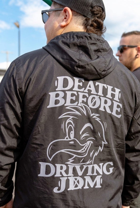 Death Before JDM Windbreaker - back print