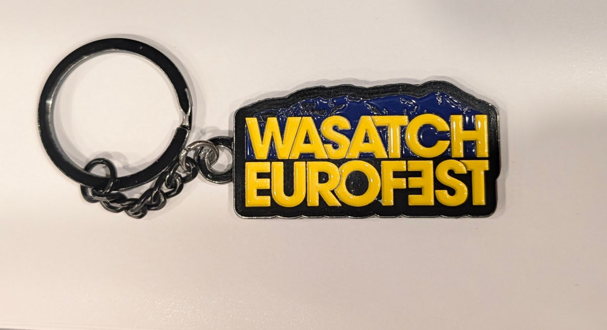 Wasatch Euro Fest metal keychain
