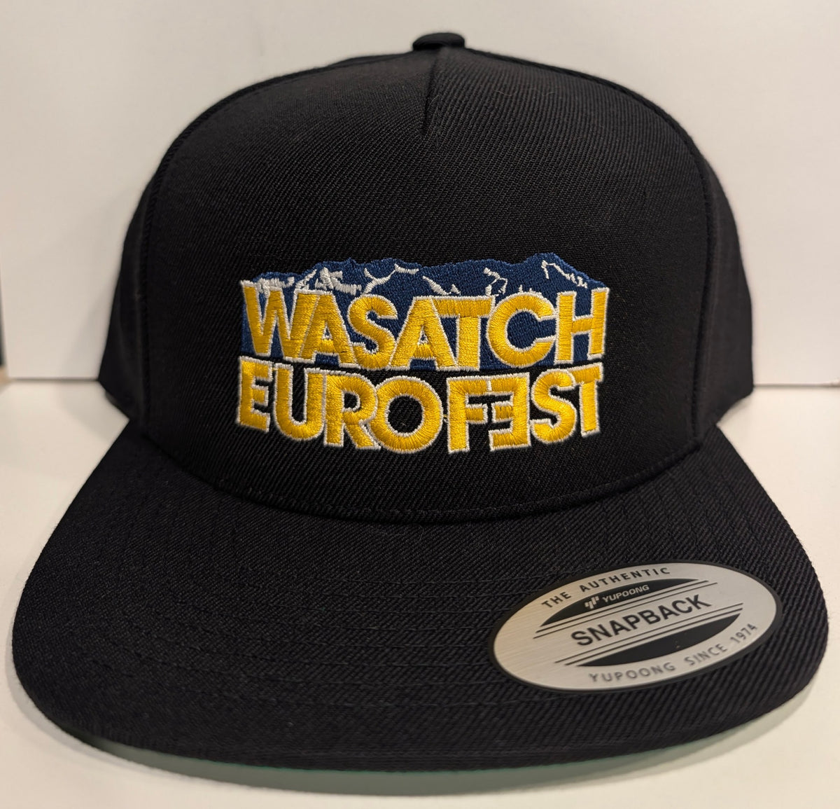 Wasatch Euro Fest black snapback hat