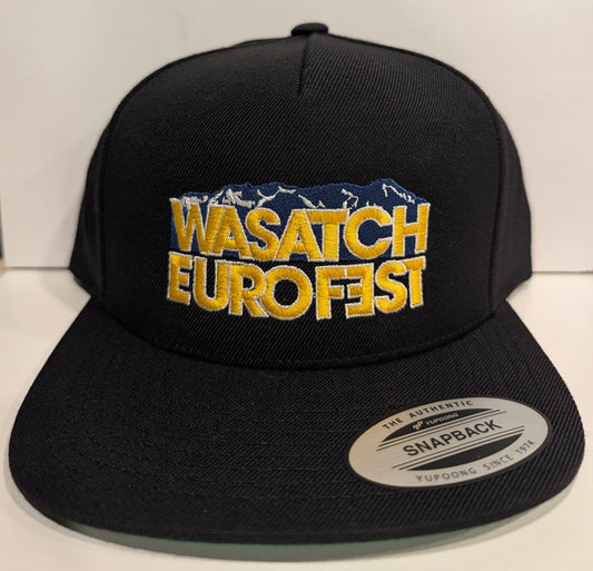 Wasatch Euro Fest black snapback hat