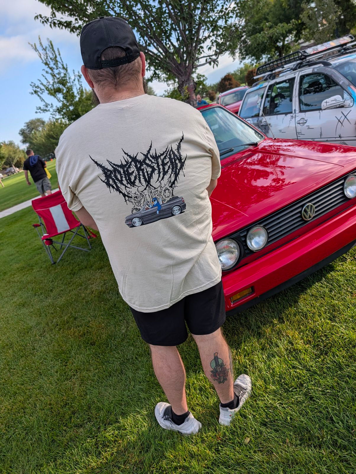 Tan Metal Cabrio Tee - back