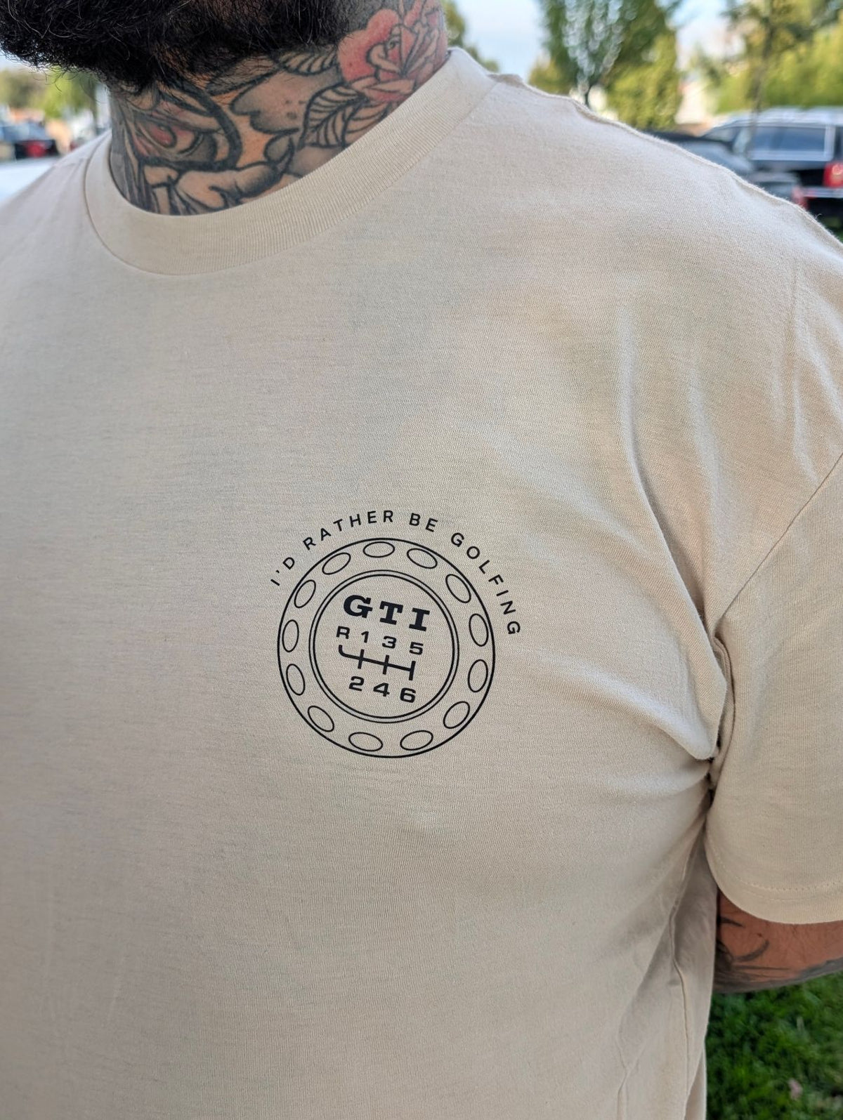 Tan Golfin Tee - front